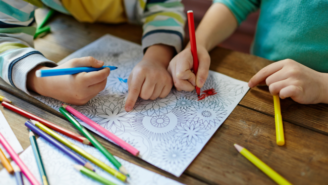 kids coloring mandalas