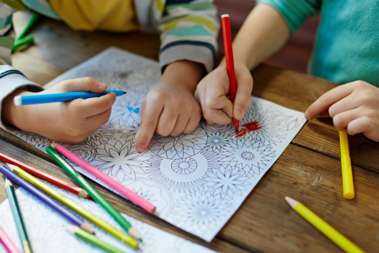 kids coloring mandalas